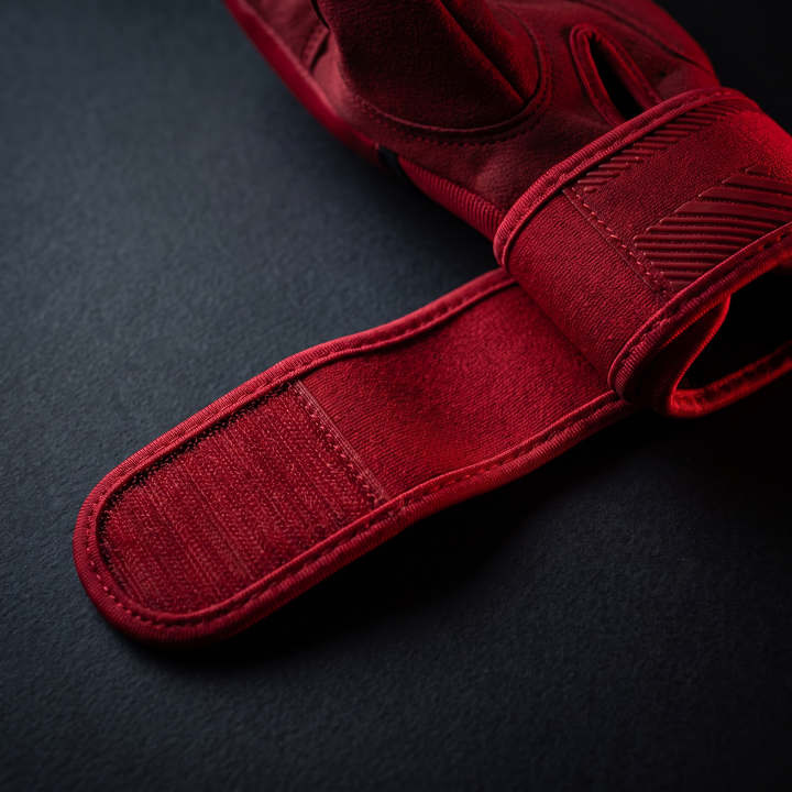 Professional Gym Training Gloves for Men Women Weightlifting Gloves Wrist Palm Hand Protector Fitness Workout Gloves for Home Gym Strength Training - Style A Red