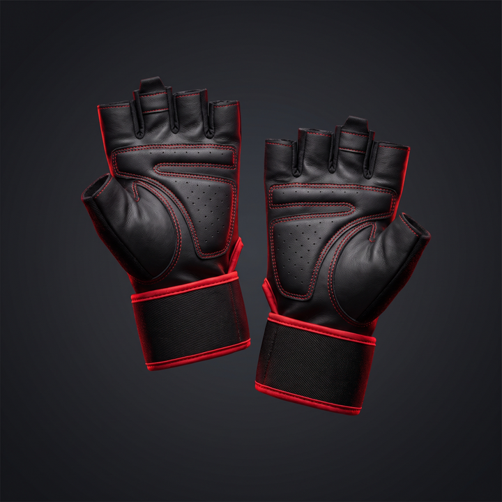 Professional Gym Training Gloves for Men Women Weightlifting Gloves Wrist Palm Hand Protector Fitness Workout Gloves for Home Gym Strength Training - Style A Black