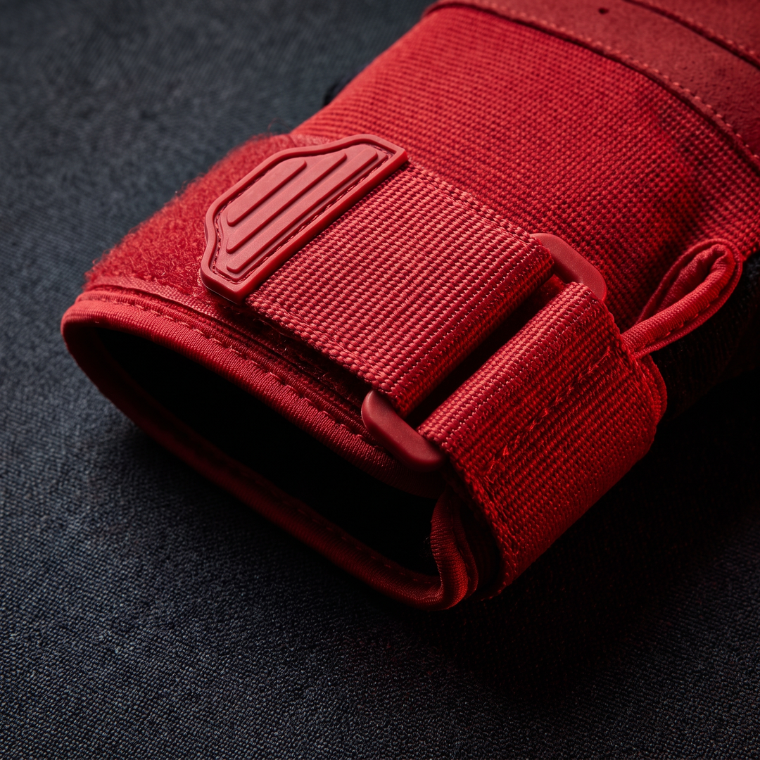Professional Gym Training Gloves for Men Women Weightlifting Gloves Wrist Palm Hand Protector Fitness Workout Gloves for Home Gym Strength Training - Style B Red