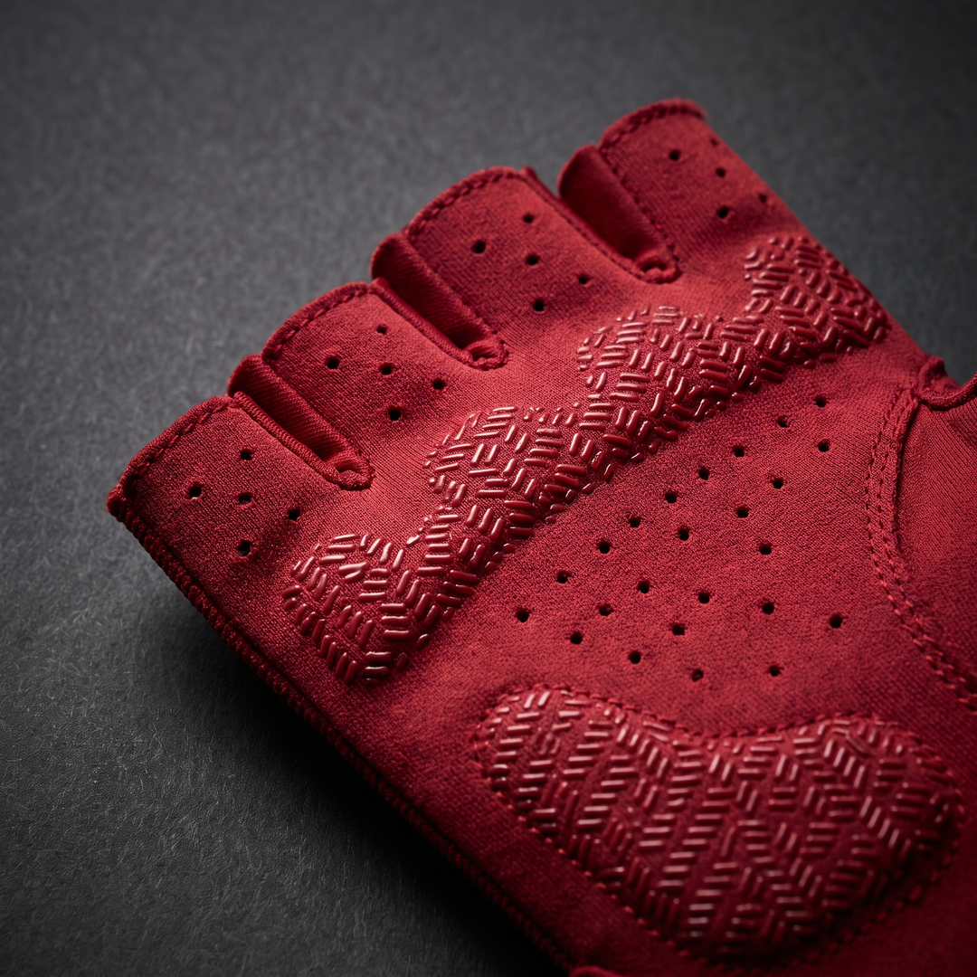 Professional Gym Training Gloves for Men Women Weightlifting Gloves Wrist Palm Hand Protector Fitness Workout Gloves for Home Gym Strength Training - Style B Red