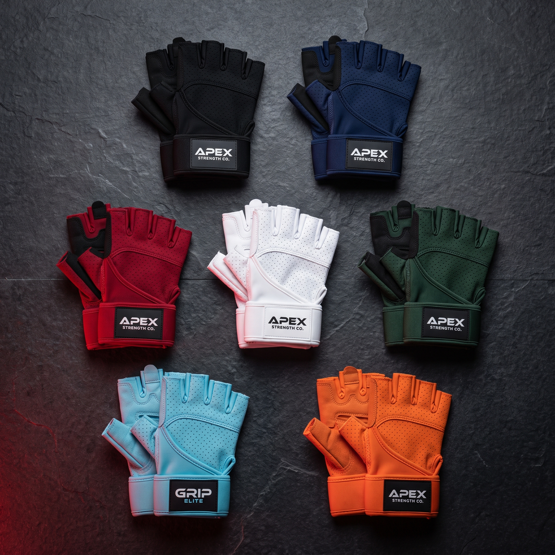 Professional Half Finger Gym Gloves with Wrist Support Non Slip Grip Weight Lifting Gloves for Dumbbell Barbell Pull Up Bar Fitness Training Men Women - Multi-Color