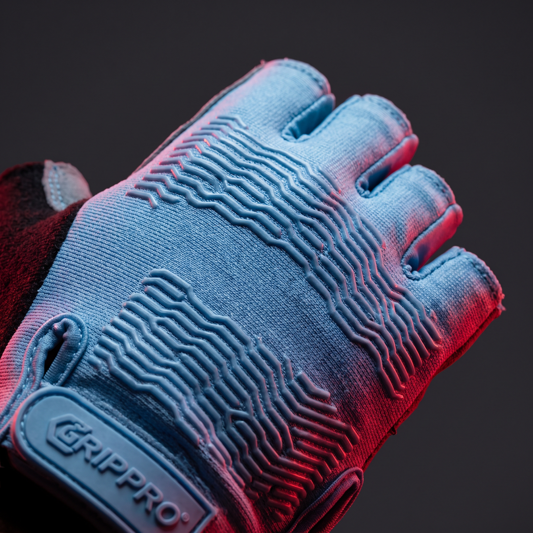 Professional Half Finger Gym Gloves with Wrist Support Non Slip Grip Weight Lifting Gloves for Dumbbell Barbell Pull Up Bar Fitness Training Men Women - Light Blue