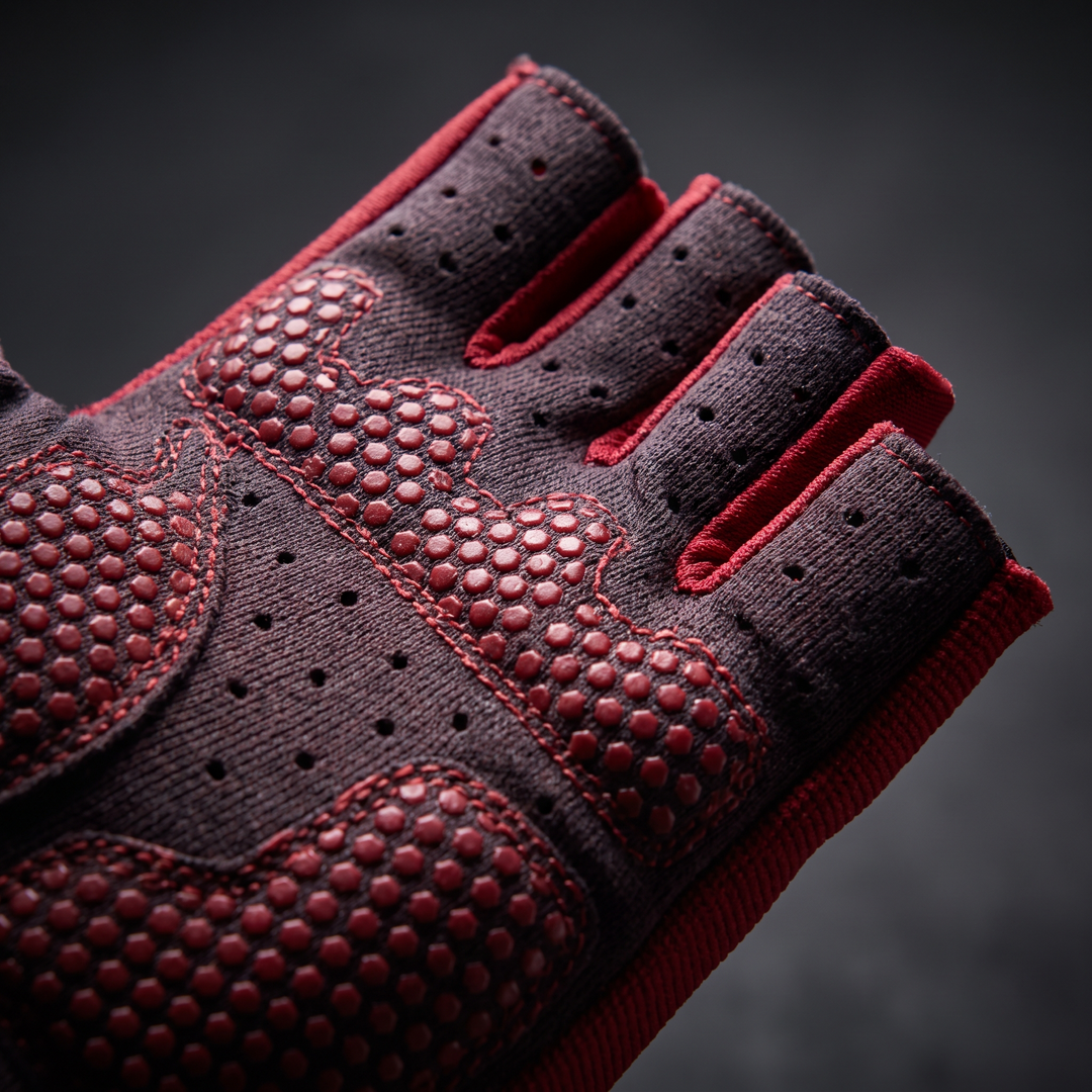 Professional Gym Training Gloves for Men Women Weightlifting Gloves Wrist Palm Hand Protector Fitness Workout Gloves for Home Gym Strength Training - Style A Red