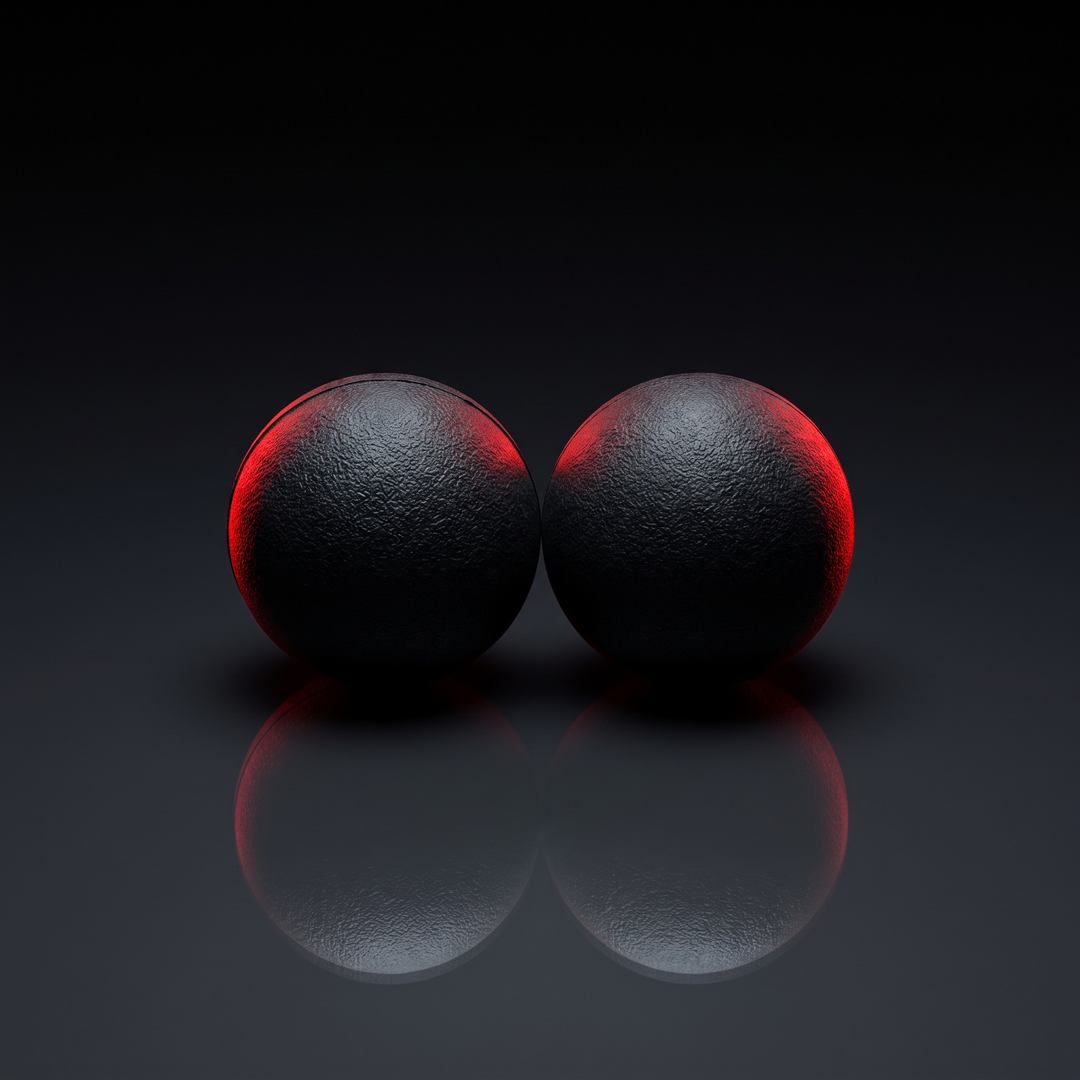 Silicone Jaw Exerciser Ball Face Jawline Trainer Masseter Exercise Tool for Men and Women Chin Cheek Facial Muscle Toning Set of 2 - Black