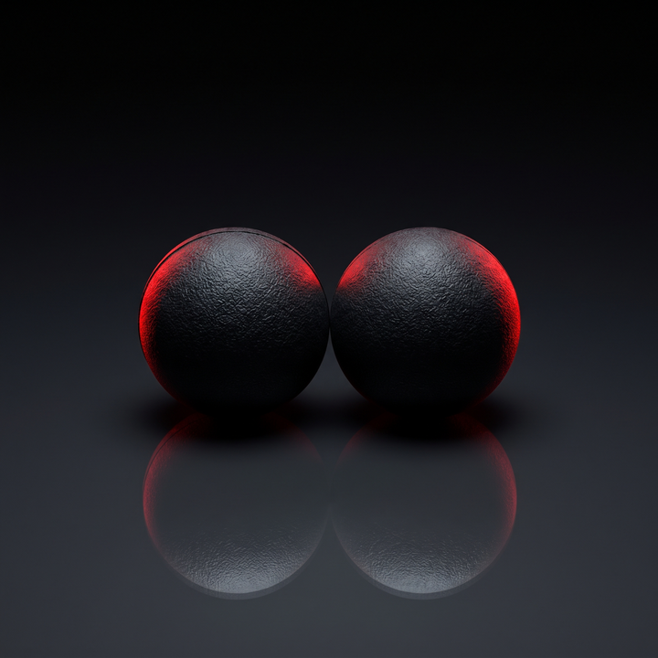Silicone Jaw Exerciser Ball Face Jawline Trainer Masseter Exercise Tool for Men and Women Chin Cheek Facial Muscle Toning Set of 2 - Black
