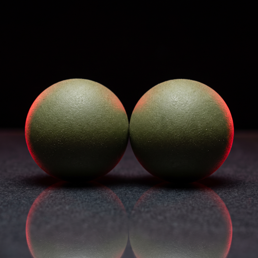 Silicone Jaw Exerciser Ball Face Jawline Trainer Masseter Exercise Tool for Men and Women Chin Cheek Facial Muscle Toning Set of 2 - Green