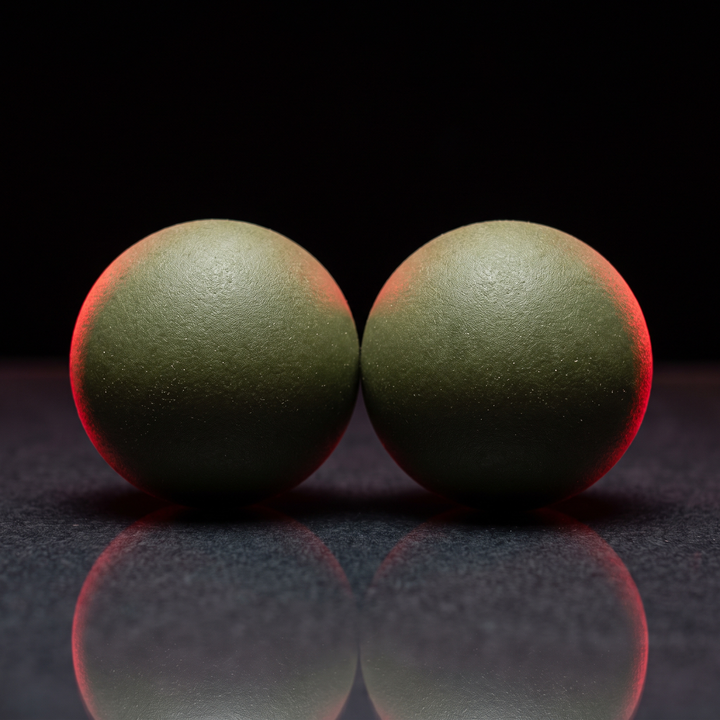 Silicone Jaw Exerciser Ball Face Jawline Trainer Masseter Exercise Tool for Men and Women Chin Cheek Facial Muscle Toning Set of 2 - Green
