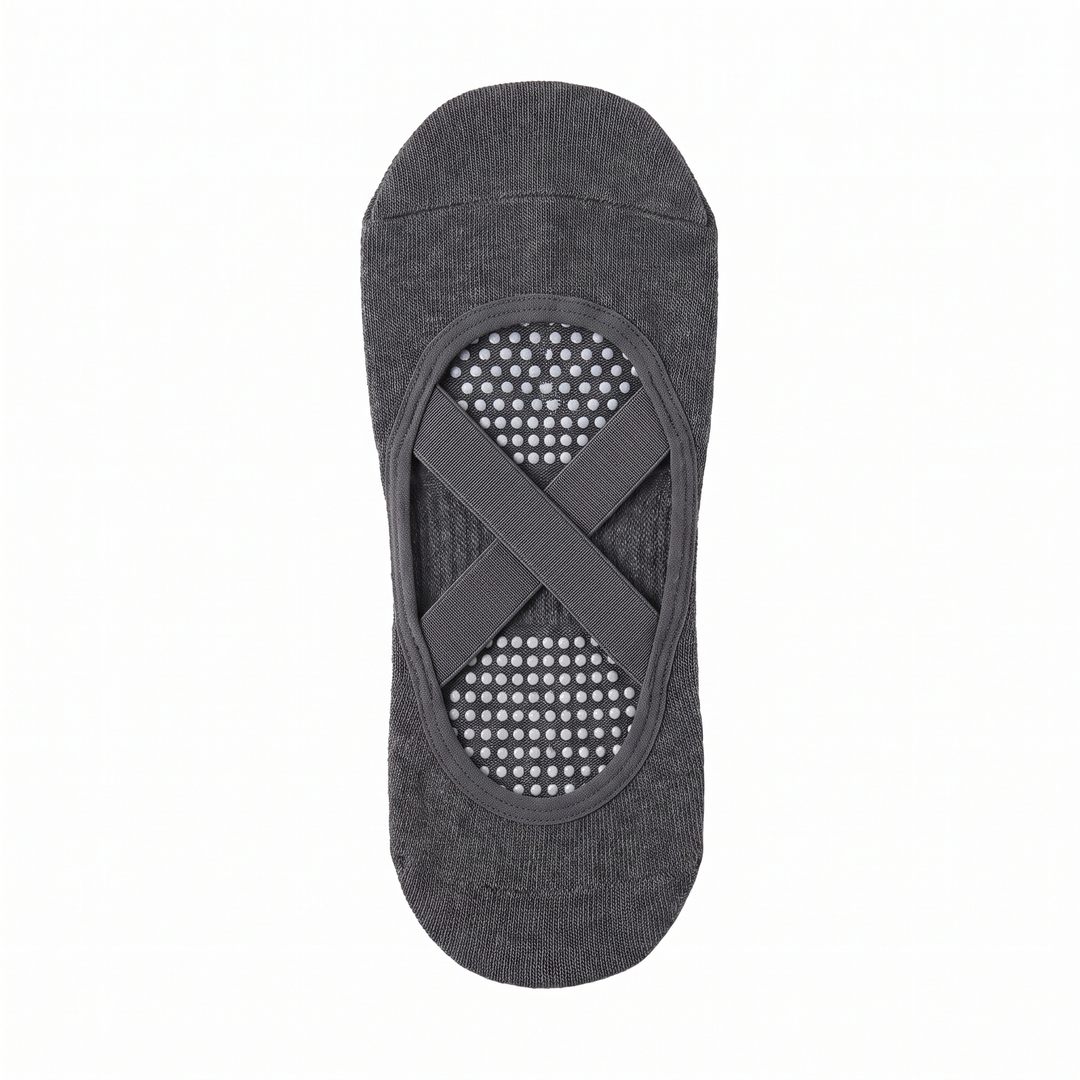 Grip Yoga Socks for Women Non-Slip Pilates Socks with X-Cross Straps Barre Ballet Fitness Socks 4 Pairs Anti-Slip Studio Workout Socks