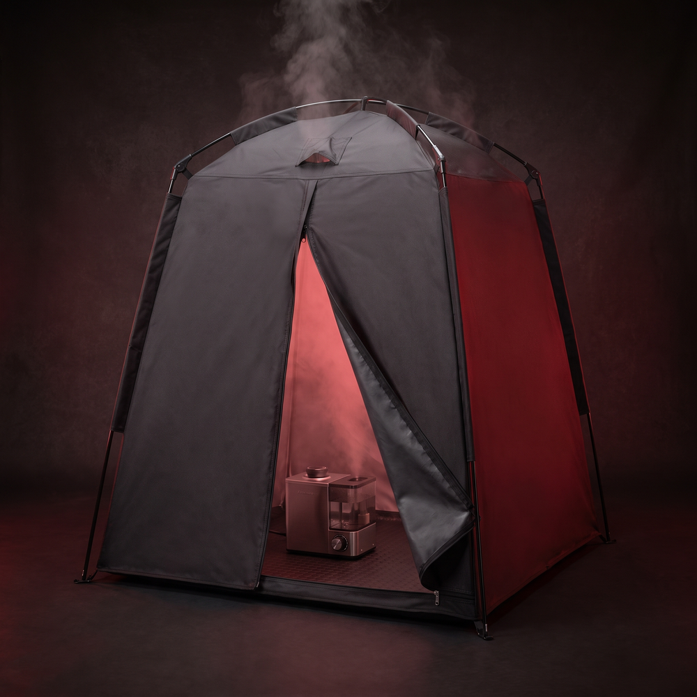 Portable Steam Sauna Tent with Red Light Panel 2 Person Home Spa Sauna with 1500W Steam Generator 4L Capacity Relaxation Recovery Wellness