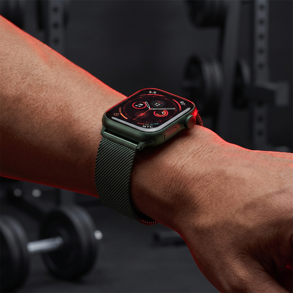 Smart Watch with Bluetooth Call Heart Rate Sleep Monitor Fitness Tracker Waterproof Smartwatch for Men Women Steel Wristband Activity Watch - Green