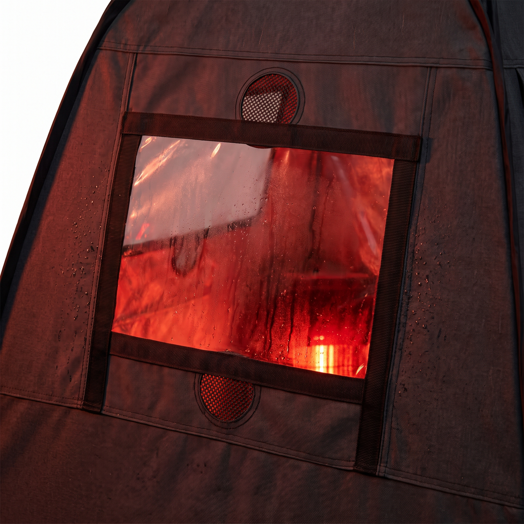Portable Steam Sauna Tent with Red Light Panel 2 Person Home Spa Sauna with 1500W Steam Generator 4L Capacity Relaxation Recovery Wellness