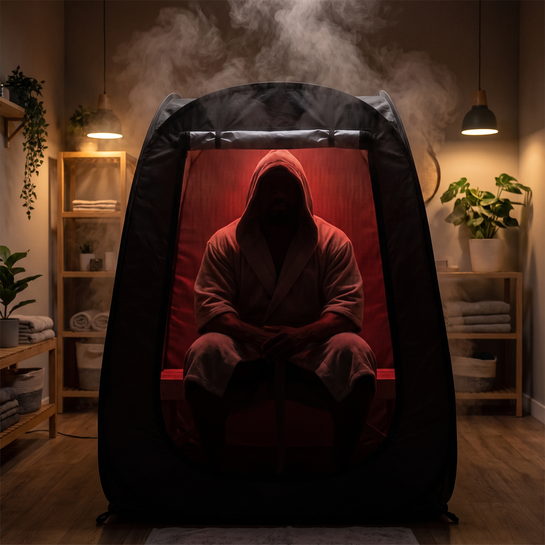 Portable Steam Sauna Tent with Red Light Panel 2 Person Home Spa Sauna with 1500W Steam Generator 4L Capacity Relaxation Recovery Wellness