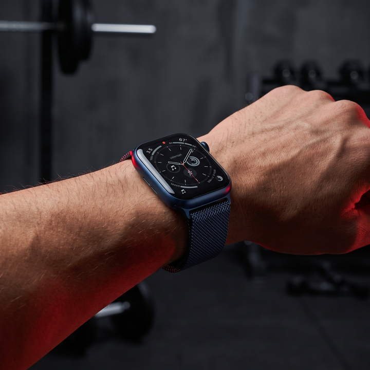 Smart Watch with Bluetooth Call Heart Rate Sleep Monitor Fitness Tracker Waterproof Smartwatch for Men Women Steel Wristband Activity Watch - Blue