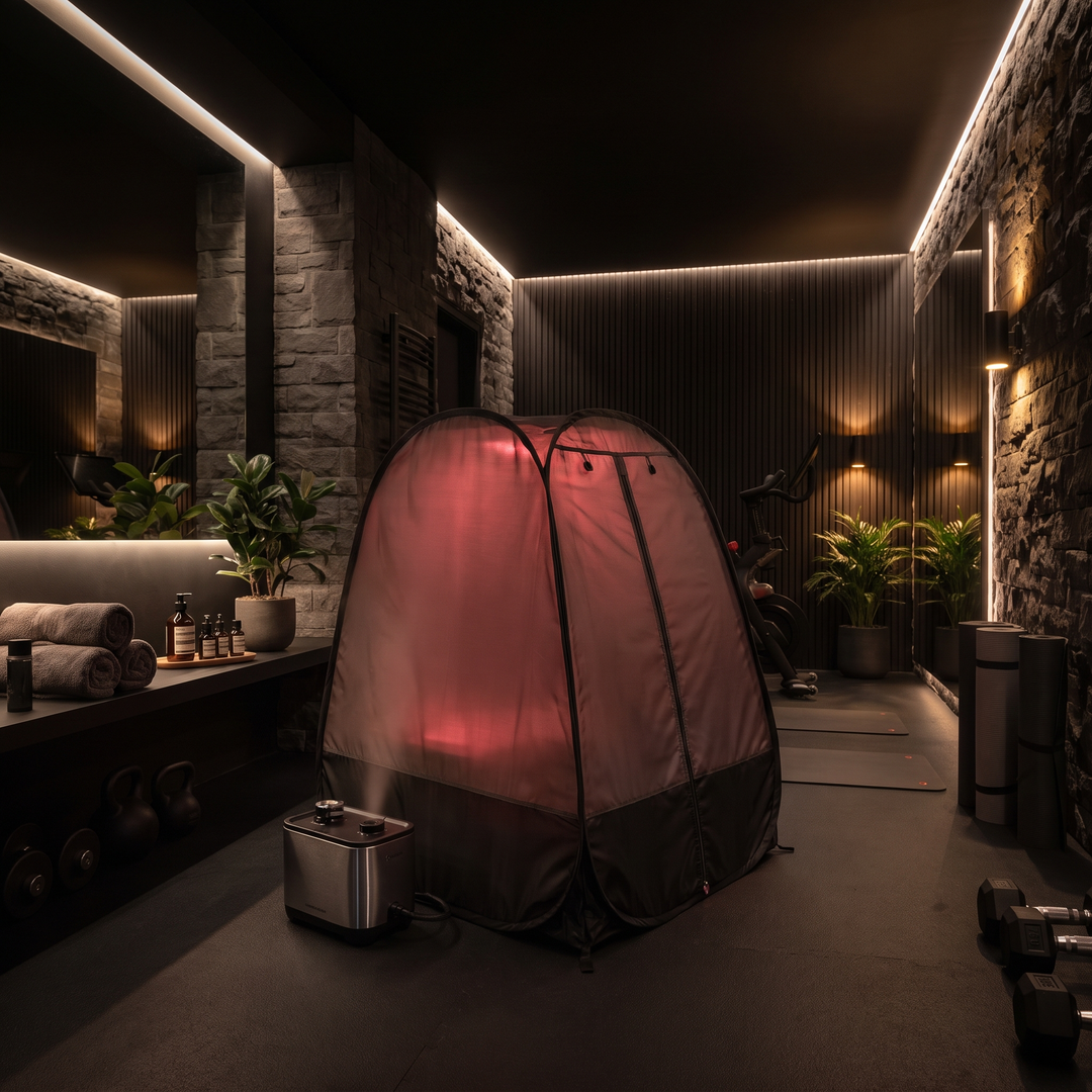 Portable Steam Sauna Tent with Red Light Panel 2 Person Home Spa Sauna with 1500W Steam Generator 4L Capacity Relaxation Recovery Wellness