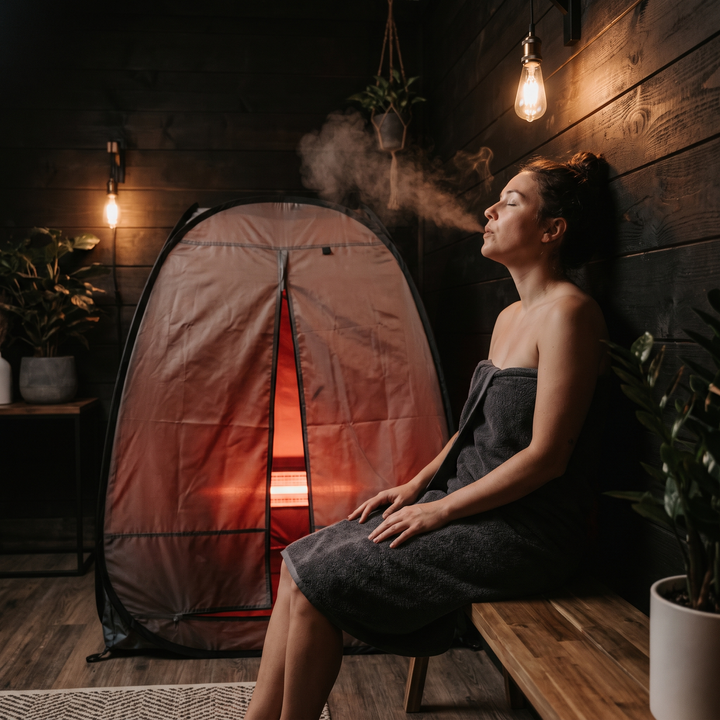 Portable Steam Sauna Tent with Red Light Panel 2 Person Home Spa Sauna with 1500W Steam Generator 4L Capacity Relaxation Recovery Wellness