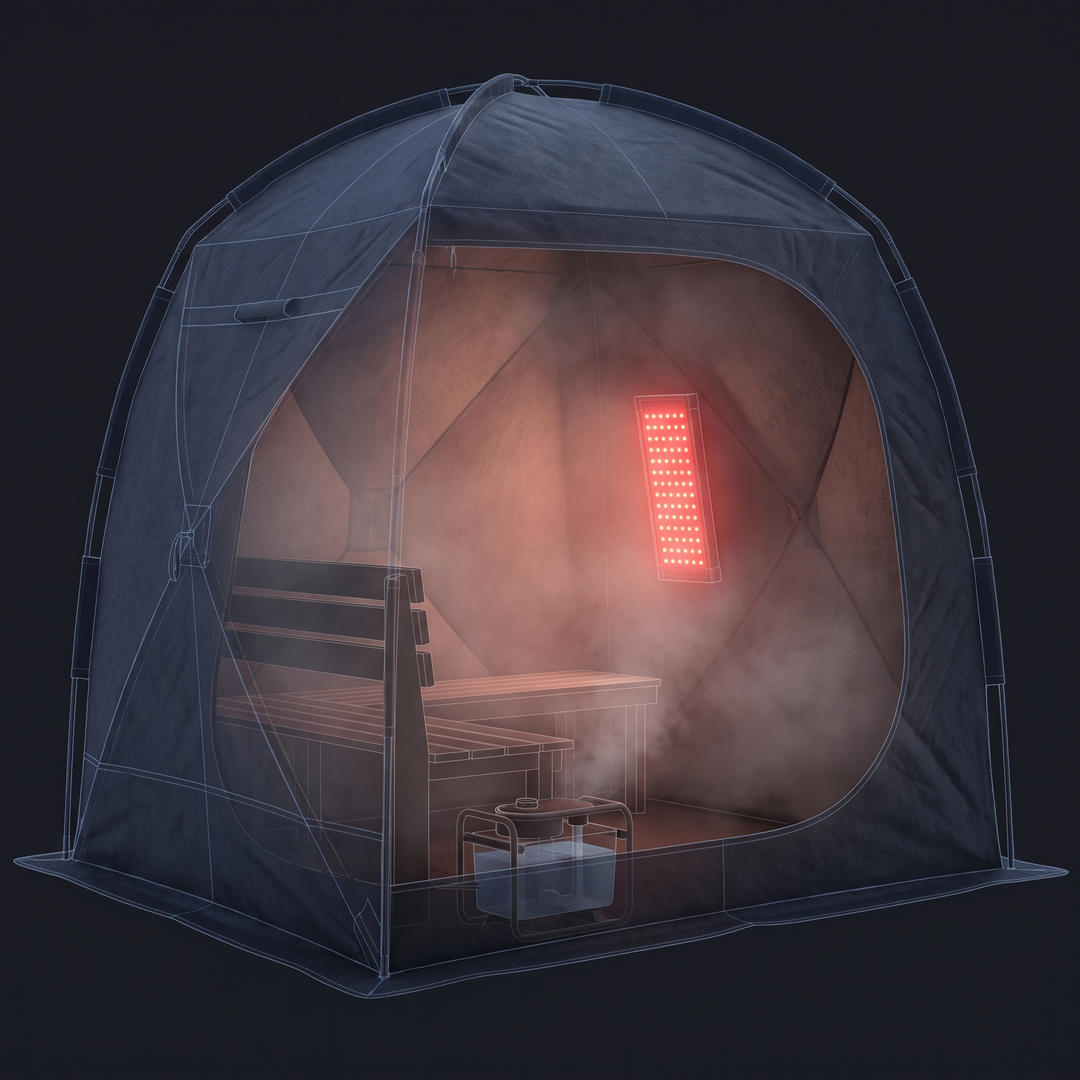 Portable Steam Sauna Tent with Red Light Panel 2 Person Home Spa Sauna with 1500W Steam Generator 4L Capacity Relaxation Recovery Wellness