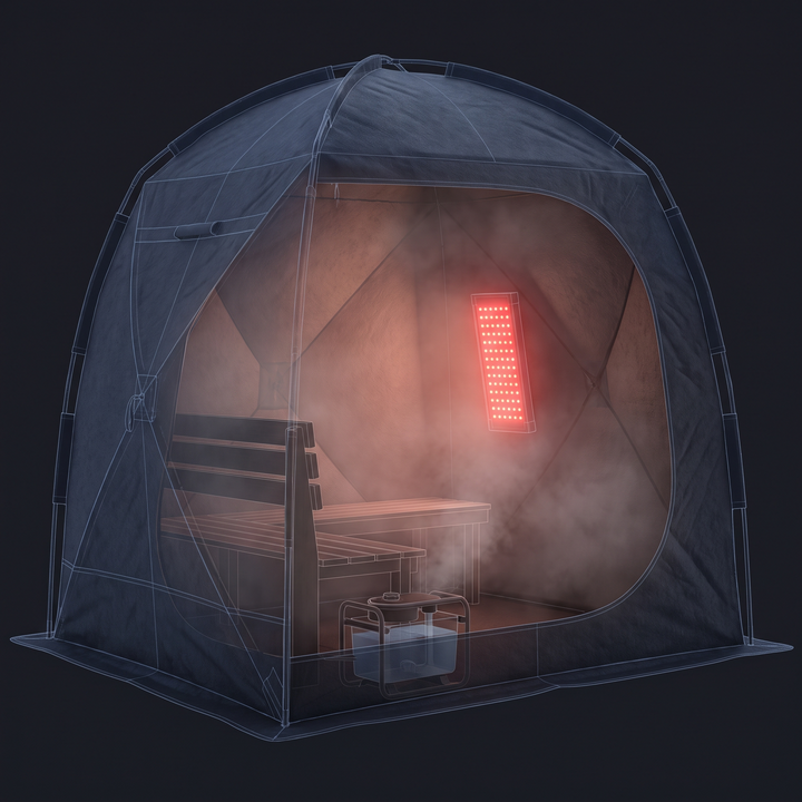 Portable Steam Sauna Tent with Red Light Panel 2 Person Home Spa Sauna with 1500W Steam Generator 4L Capacity Relaxation Recovery Wellness