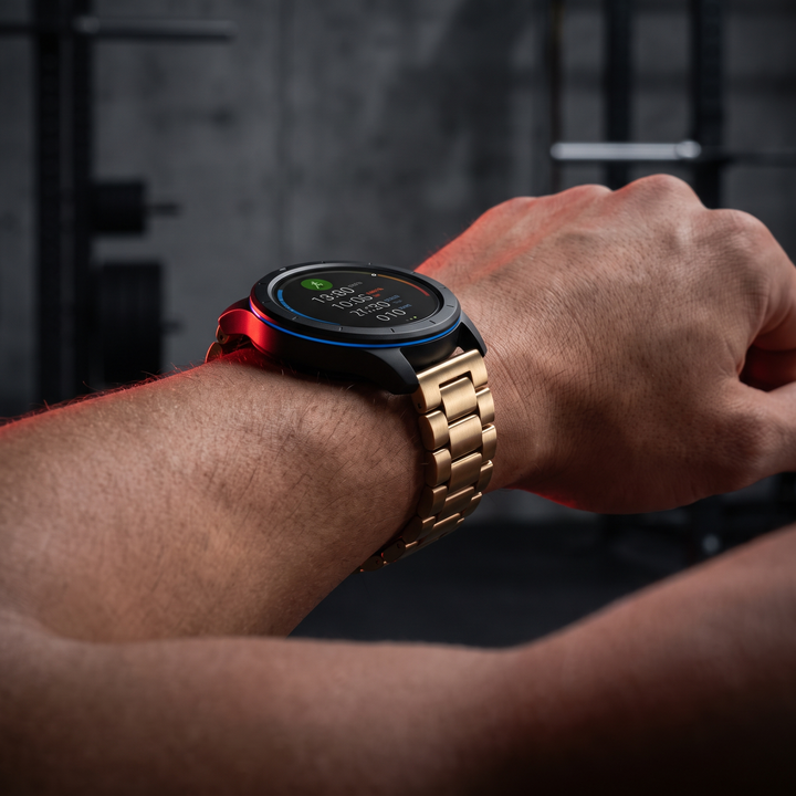 Smart Watch with Bluetooth Call Heart Rate Sleep Monitor Fitness Tracker Waterproof Smartwatch for Men Women Steel Wristband Activity Watch - Black Blue Gold