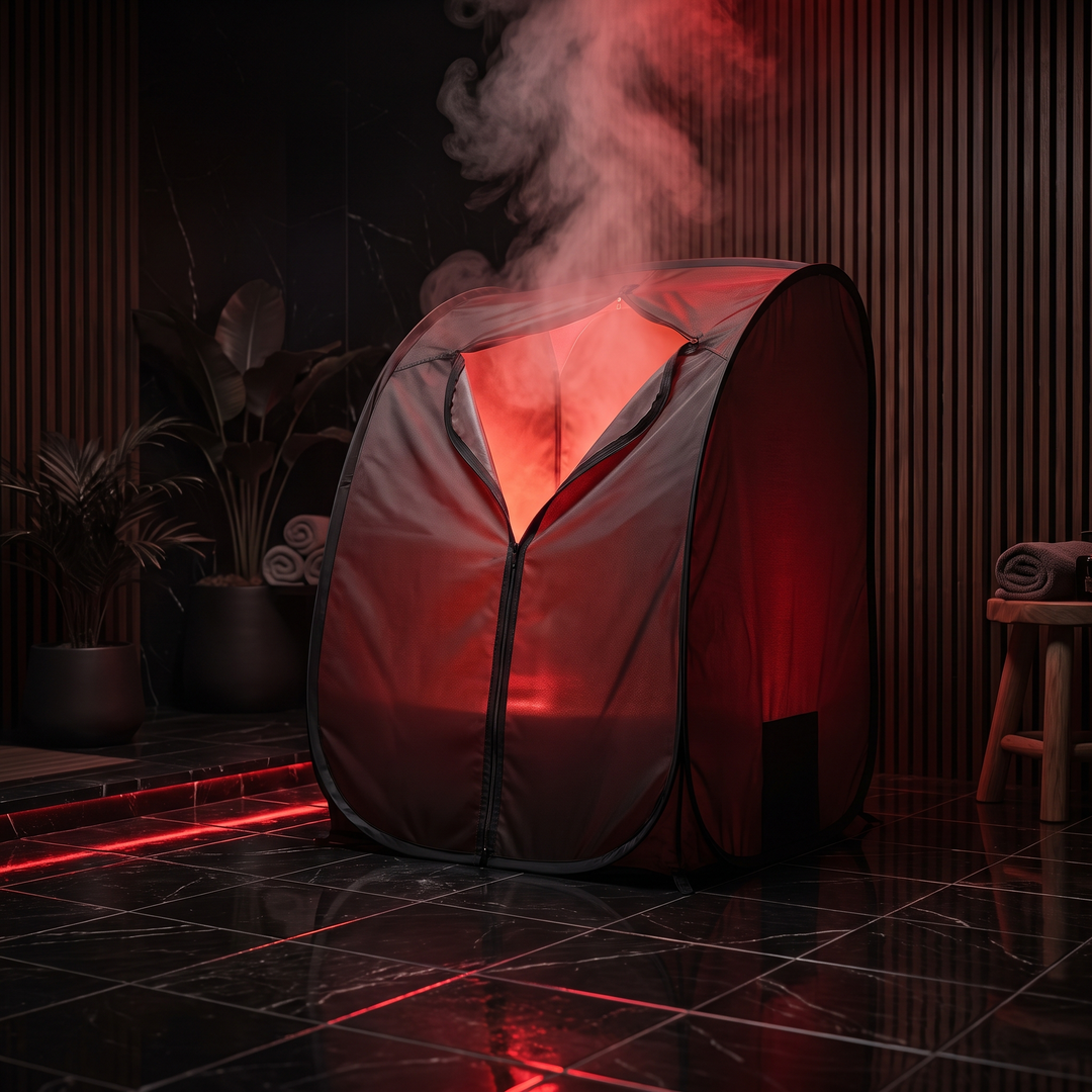 Portable Steam Sauna Tent with Red Light Panel 2 Person Home Spa Sauna with 1500W Steam Generator 4L Capacity Relaxation Recovery Wellness