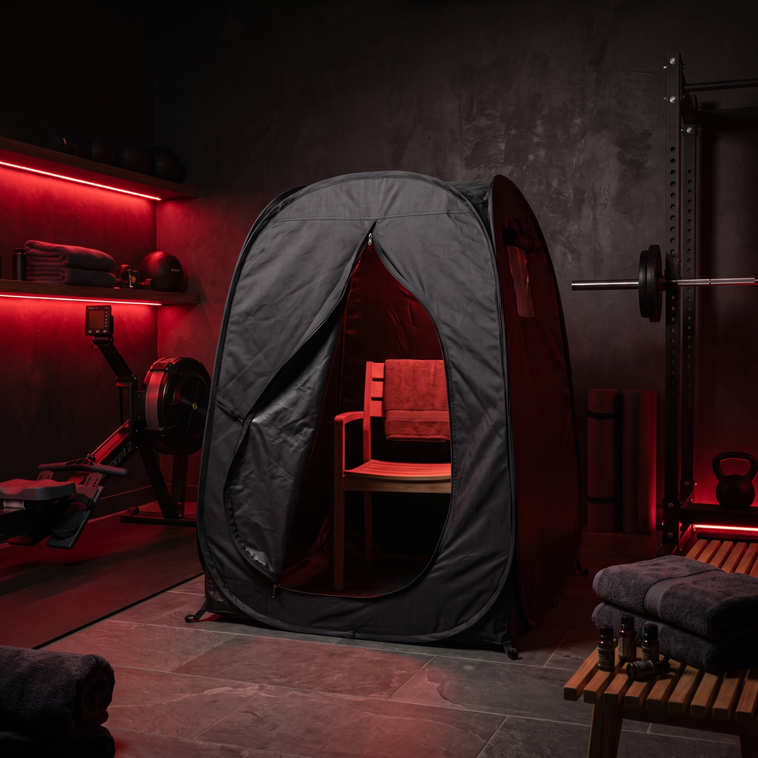 Portable Steam Sauna Tent Home Spa Sauna Box with 1600W Steamer 4L Water Tank Remote Control Adjustable Height Personal Sauna for Relaxation Recovery - Black With Chair