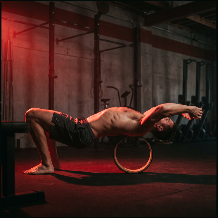 Professional Cork Yoga Wheel Back Roller for Stretching Flexibility Backbend Support Deepening Poses Home Gym Mobility Training