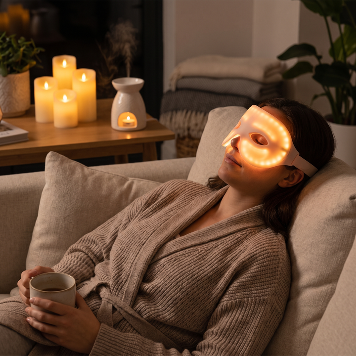 Professional LED Eye Therapy Device Silicone Light Therapy Mask 7 Color Anti Wrinkle Dark Circle Fine Line Reduction Skin Care Tool for Home Use