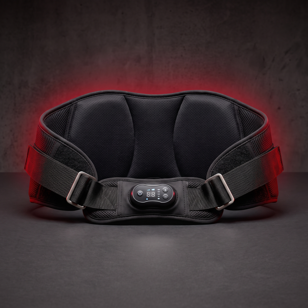 Electric Waist Massager Lumbar Support Belt with Air Compression and Heat - hero view angle