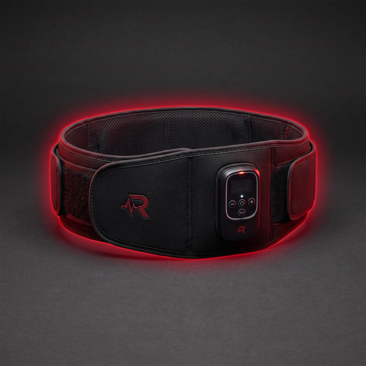 Electric Waist Massager Lumbar Support Belt with Air Compression and Heat - studio shot
