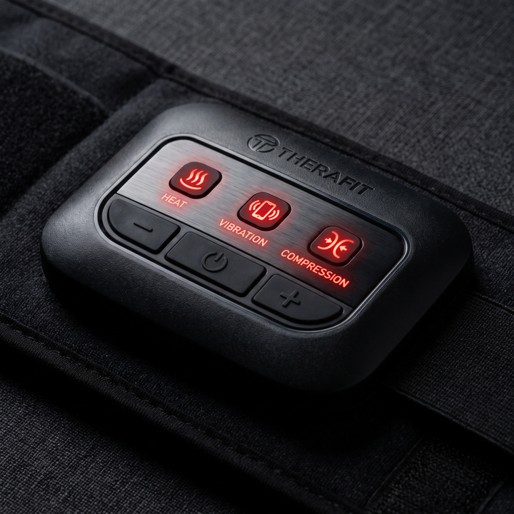 Waist Massager Belt control unit close-up with LED mode indicators