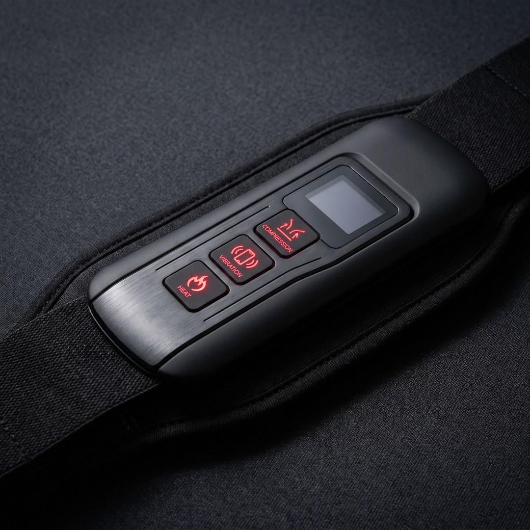 Waist Massager Belt control unit buttons close-up