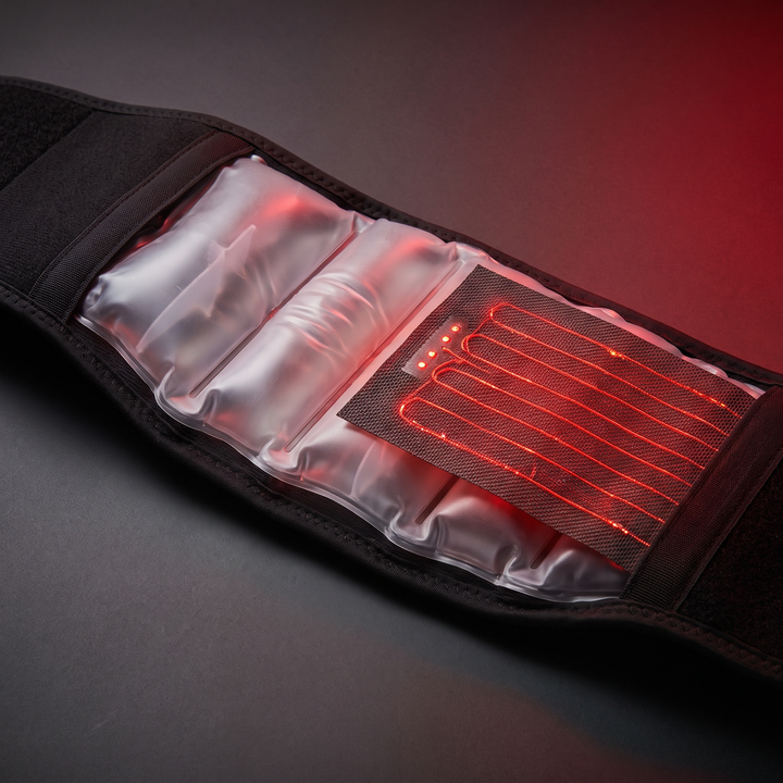 Waist Massager Belt air compression bladder and heating element detail