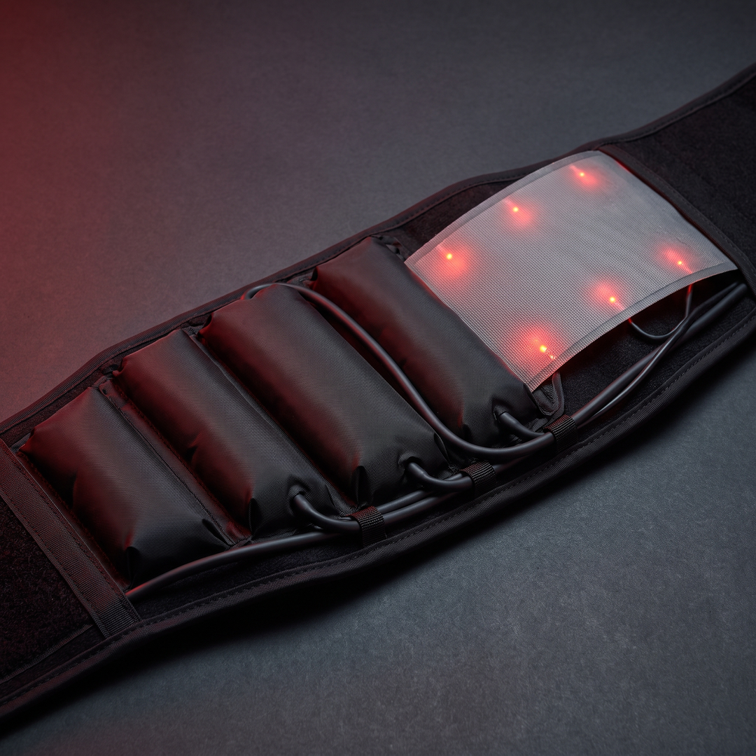 Waist Massager Belt inflatable air compression chamber close-up