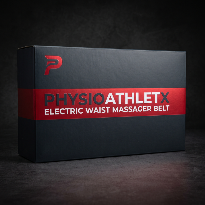 PHYSIOATHLETX Waist Massager Belt packaging box design