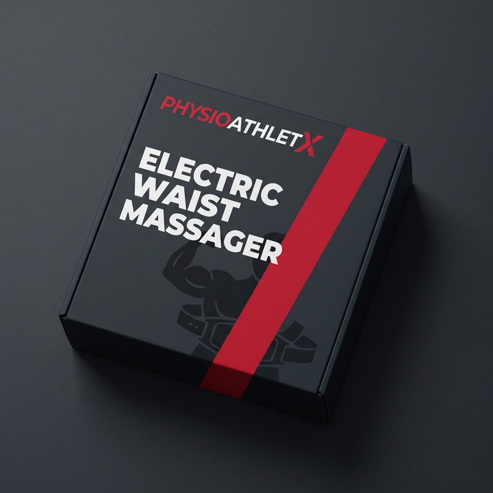 PHYSIOATHLETX Waist Massager Belt packaging box angle view
