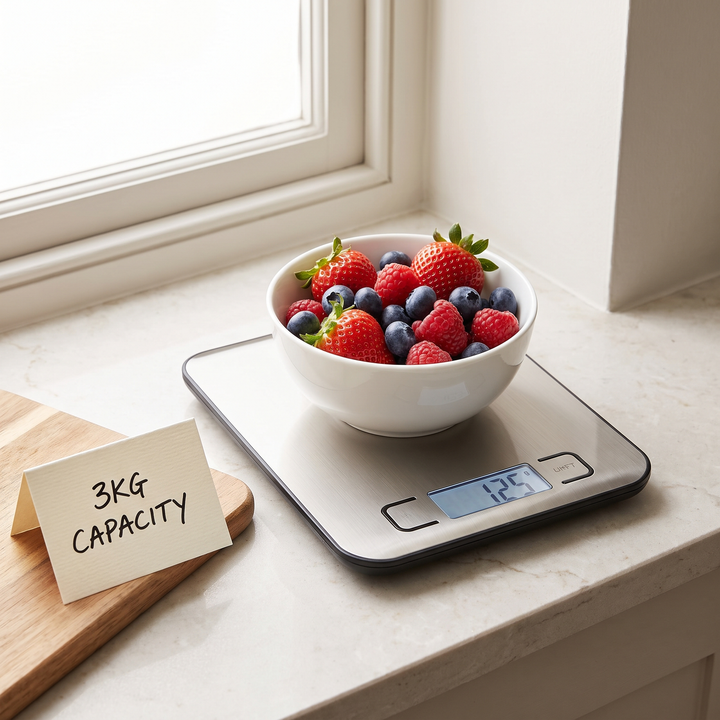 Precision Digital Kitchen Scale Electronic Food Scale USB Rechargeable Baking Scale Coffee Scale Household Cooking Balance 15KG Capacity - 3KG Capacity