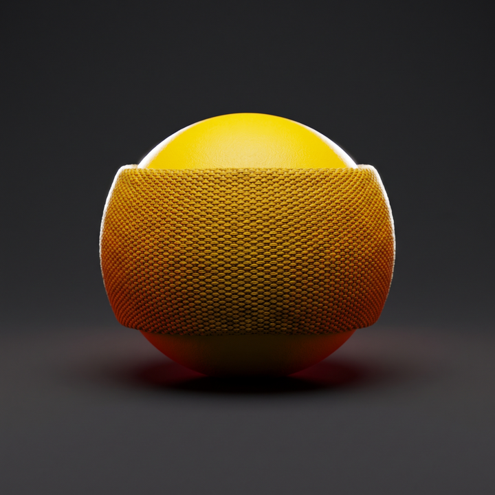 Hand Grip Strengthener Ball for Finger and Hand Strength Training - Yellow Cloth-Wrapped Grip Ball Hero Shot