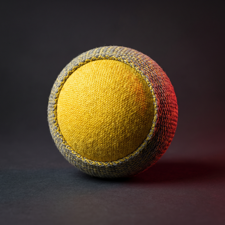 Hand Grip Strengthener Ball for Finger and Hand Strength Training - Yellow Cloth-Wrapped Grip Ball Hero Shot
