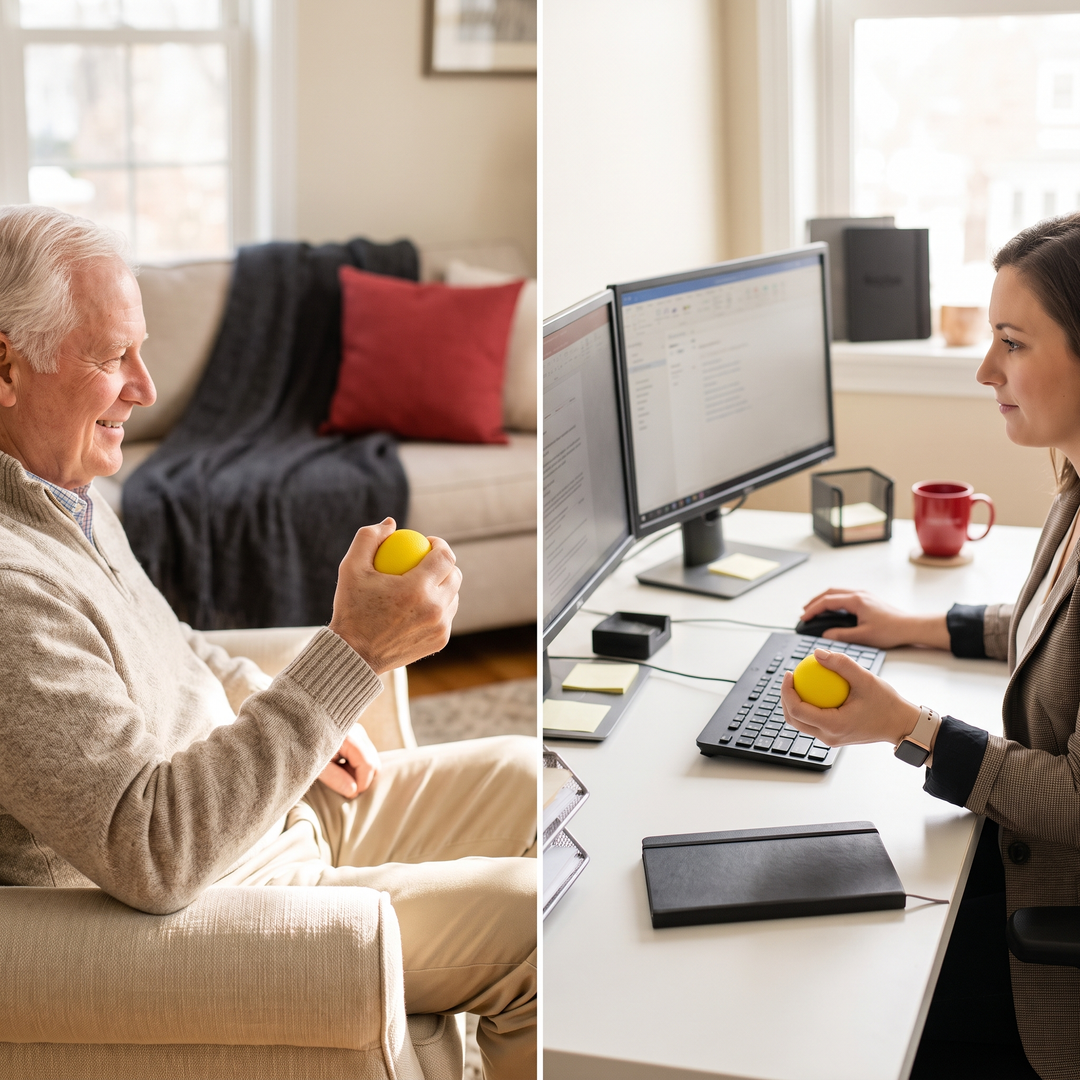 Hand Grip Strengthener Ball for Finger and Hand Strength Training - Everyday Hand Mobility Use for All Ages