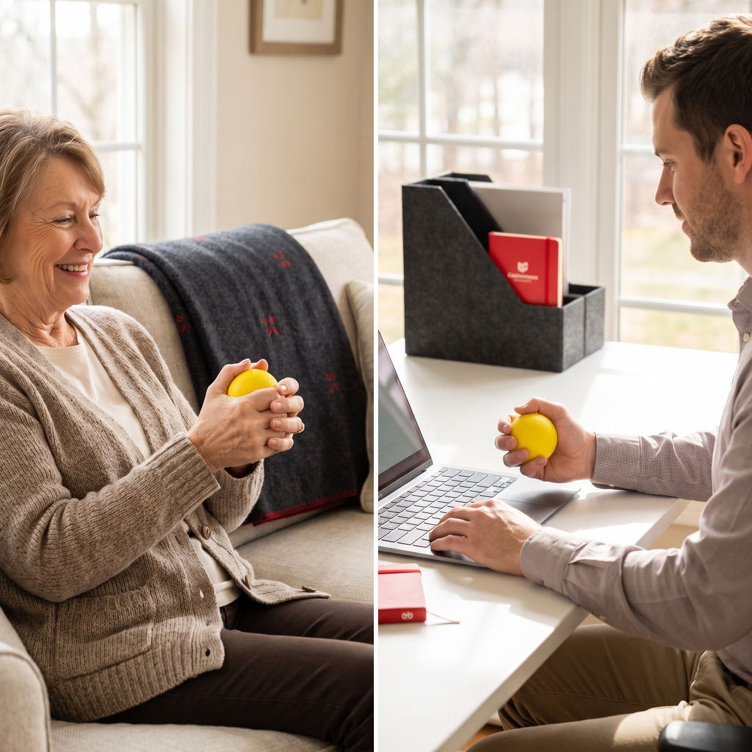 Hand Grip Strengthener Ball for Finger and Hand Strength Training - Everyday Hand Mobility Use for All Ages