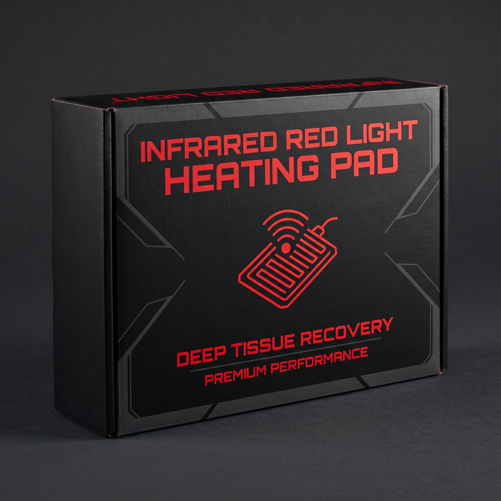 Red Light Therapy Heating Pad Packaging for Muscle Warmth and Recovery