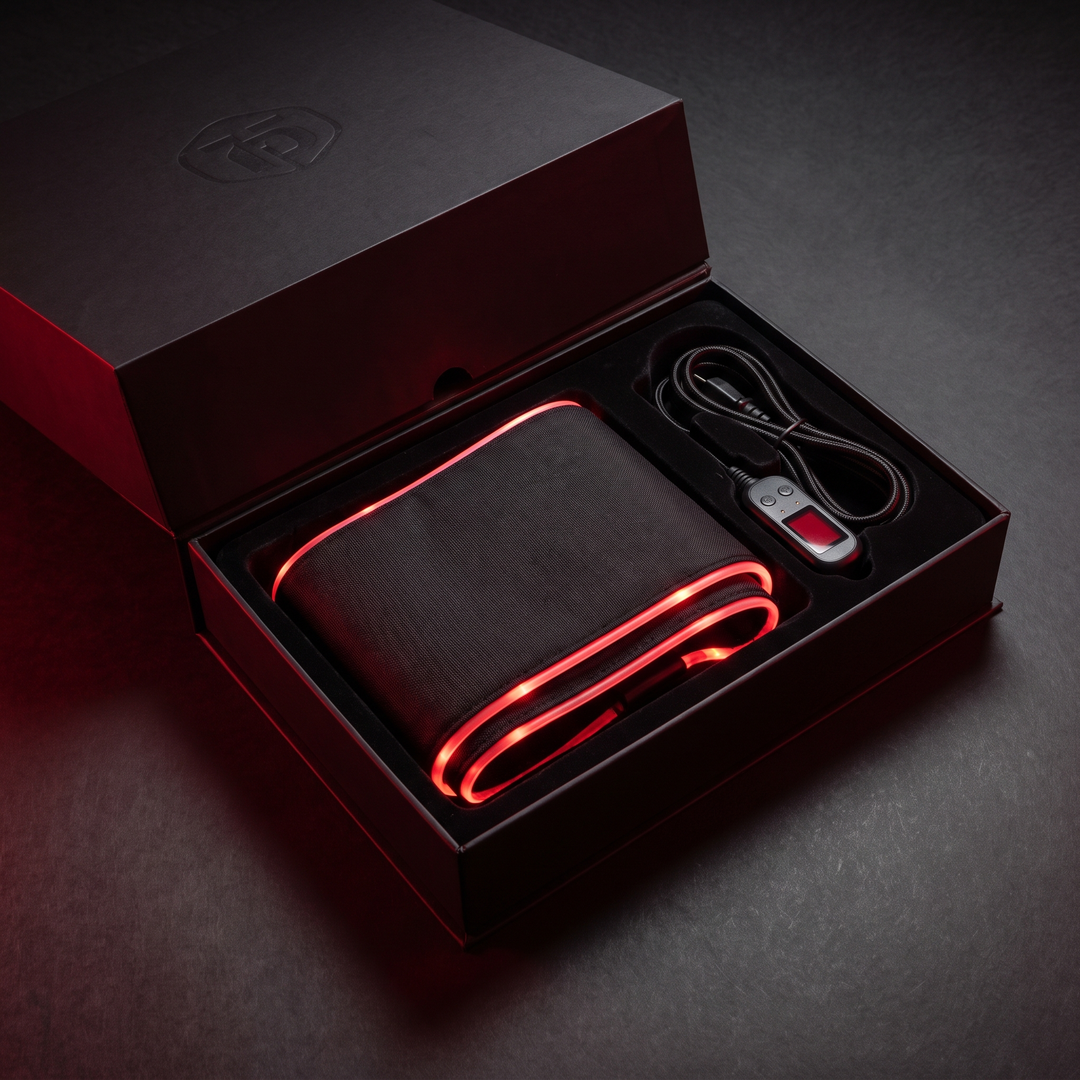 Red Light Therapy Heating Pad Unboxed for Muscle Warmth and Recovery