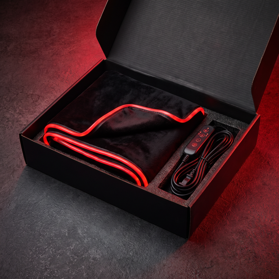 Red Light Therapy Heating Pad Unboxed for Muscle Warmth and Recovery