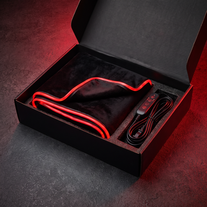 Red Light Therapy Heating Pad Unboxed for Muscle Warmth and Recovery