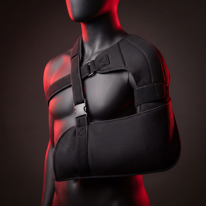 Adjustable Shoulder Support Sling and Arm Brace - Front View