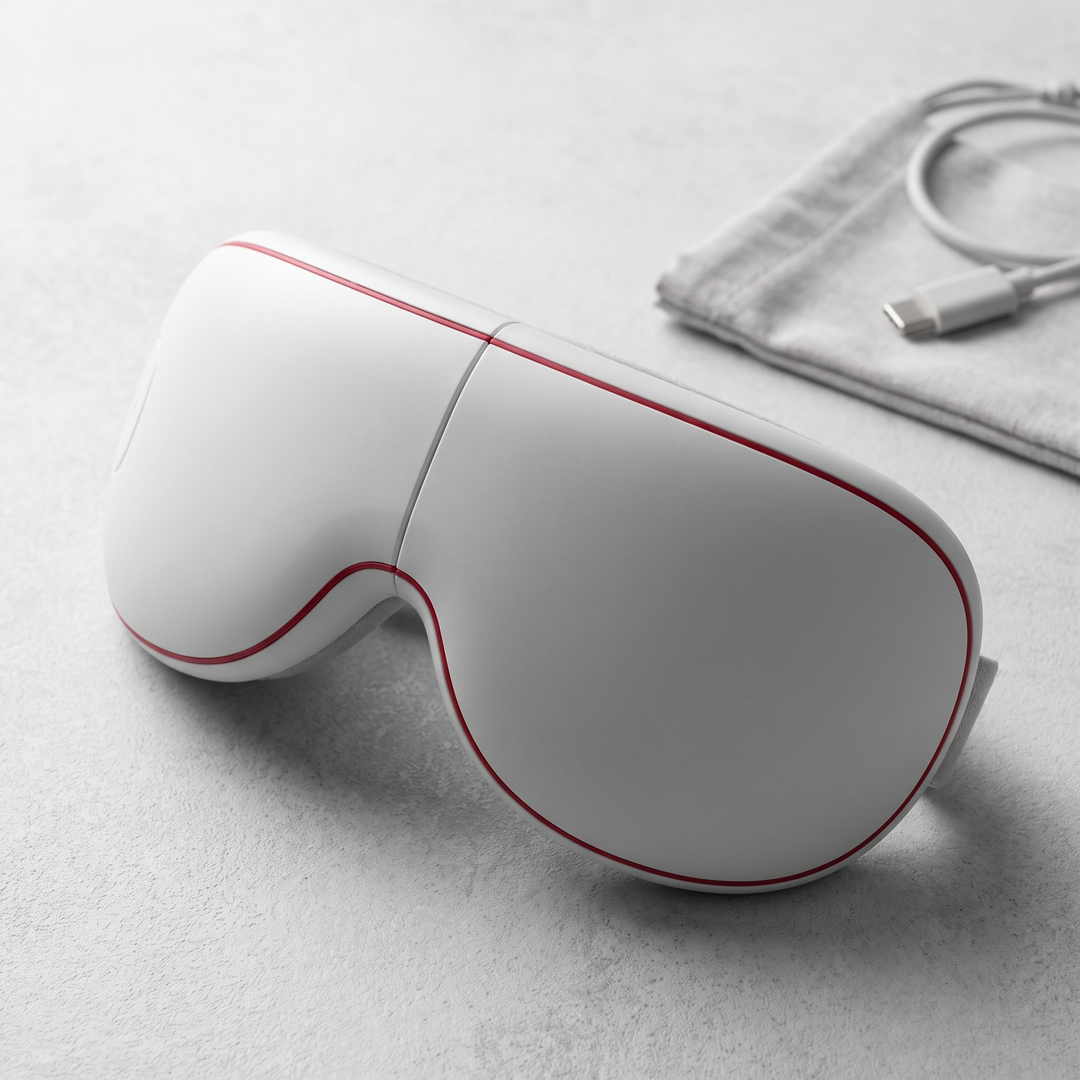 Professional Eye Massager Visual Display Heated Vibration Massage Device with Music Bluetooth for Eye Strain Relief Relaxation Home Use