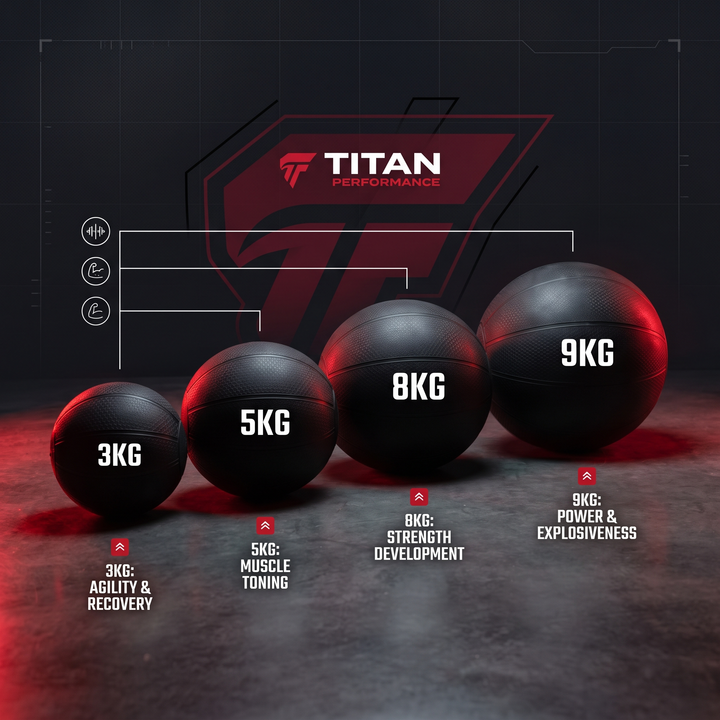 Professional Wall Ball Medicine Ball Weighted Fitness Ball Strength Training Slam Ball Home Gym Workout Ball for Core Conditioning Functional Training Exercise - 3KG-9KG Weight Comparison