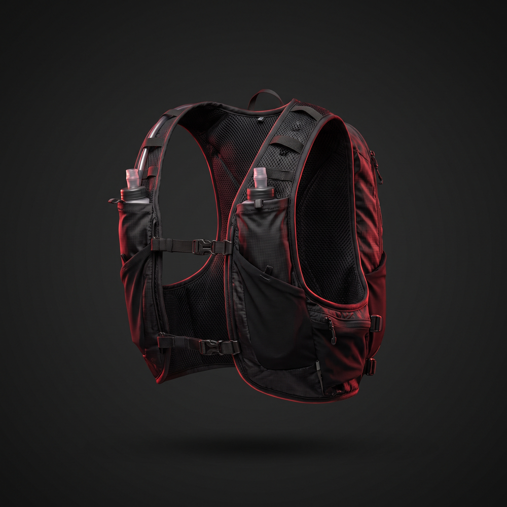 Lightweight Running Vest Backpack Unisex Water-Resistant Breathable Hydration Pack for Trail Running Hiking Cycling Marathon Fitness Outdoor Sports - Black