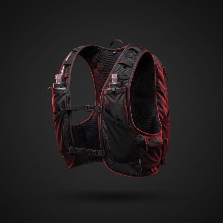 Lightweight Running Vest Backpack Unisex Water-Resistant Breathable Hydration Pack for Trail Running Hiking Cycling Marathon Fitness Outdoor Sports - Black