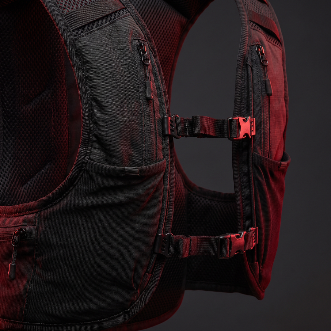 Lightweight Running Vest Backpack Unisex Water-Resistant Breathable Hydration Pack for Trail Running Hiking Cycling Marathon Fitness Outdoor Sports - Black