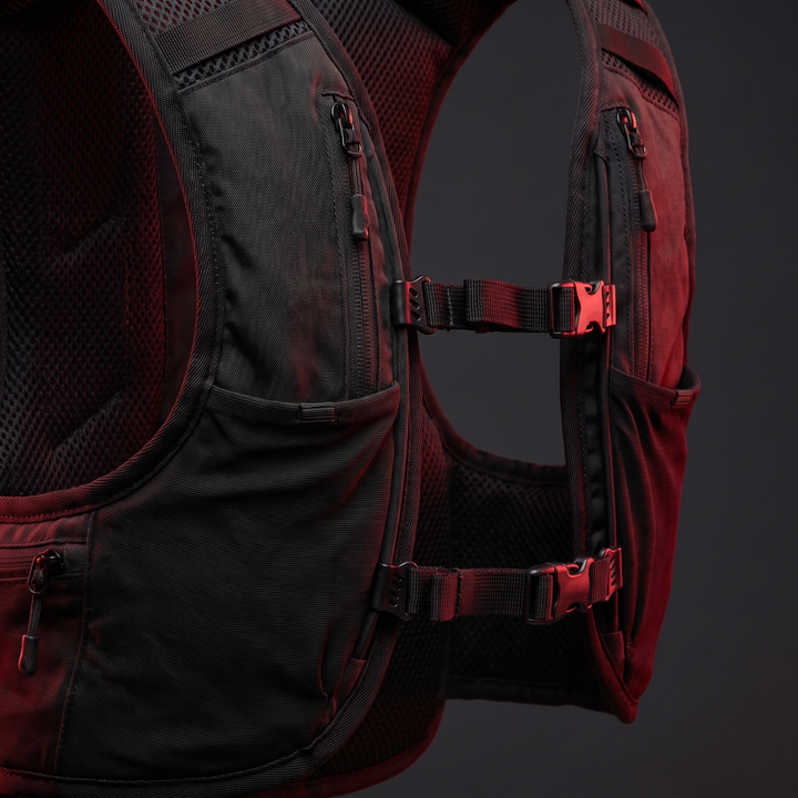 Lightweight Running Vest Backpack Unisex Water-Resistant Breathable Hydration Pack for Trail Running Hiking Cycling Marathon Fitness Outdoor Sports - Black